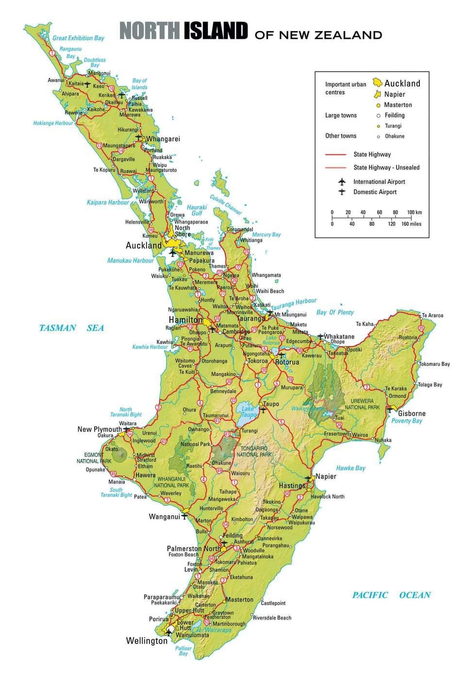 kort af norður-nýja-sjáland