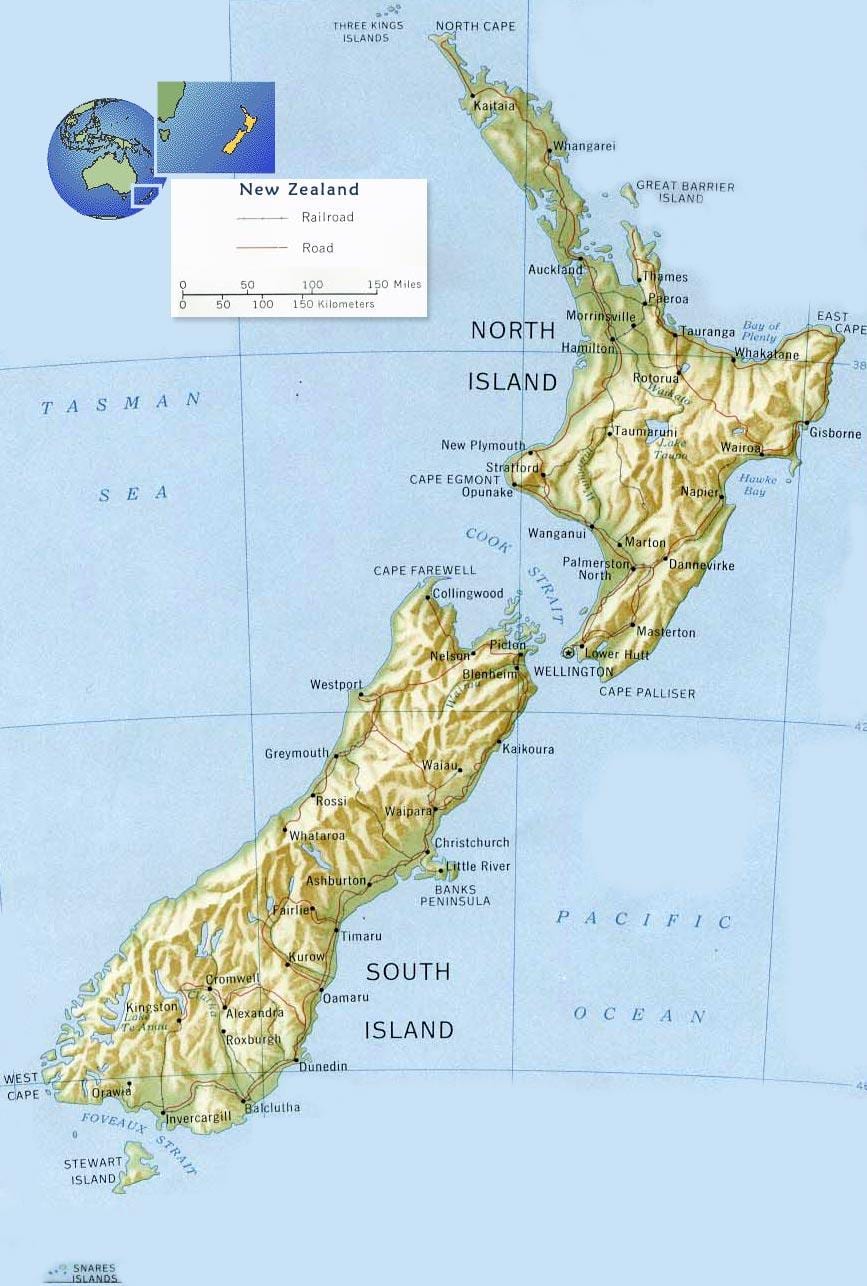 wellington nýja-sjáland á kort